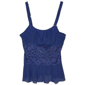 Cabernet Blue Lace Camisole Top